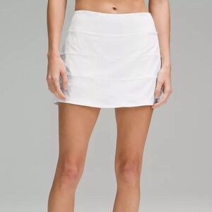 Lululemon Pace Rival Mid-Rose Skirt, White, Size 0